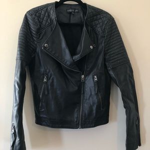 Topshop Vegan Leather Moro Jacket